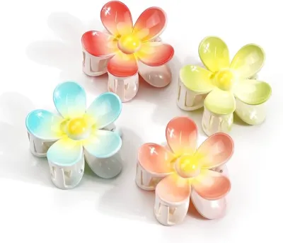 Candy Color Floral Large Claw Clips (1 pc)